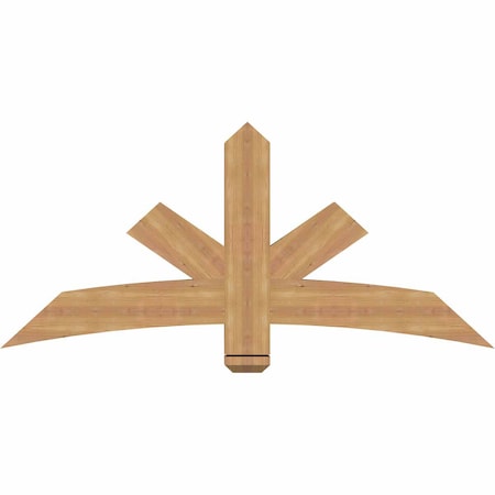 Ekena Millwork Alberta Smooth Timber Gable Bracket, Western Red Cedar, 60"W x 27"H x 3 1/2"D x 5 1/2"F, 11/12 Pitch GBW060X27X0406ALB00SWR